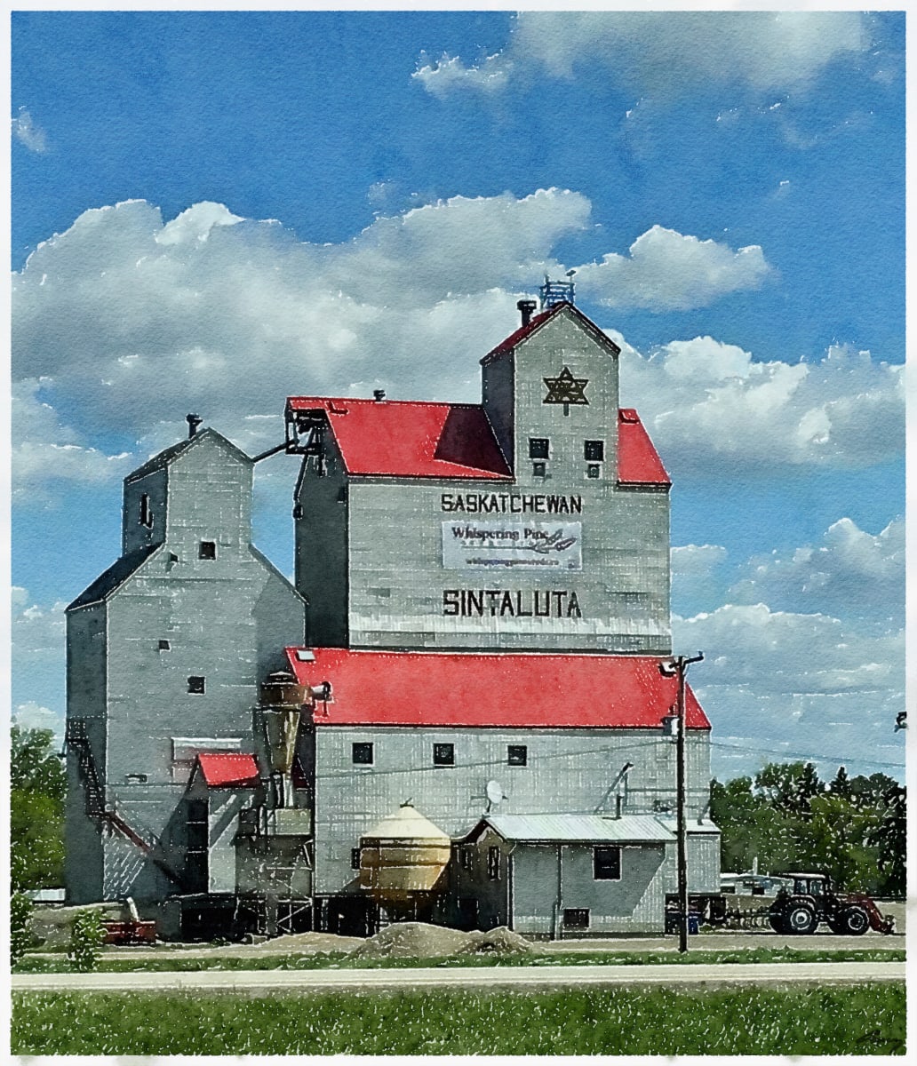 Grain Elevator, Sintaluta Saskatchewan by Anne M Bray 