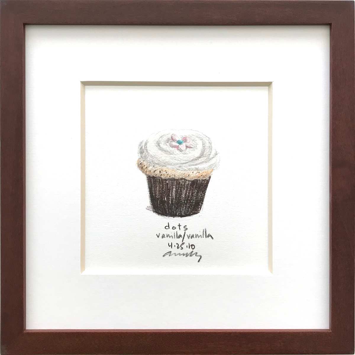 Dots Vanilla Vanilla Cupcake by Anne M Bray 