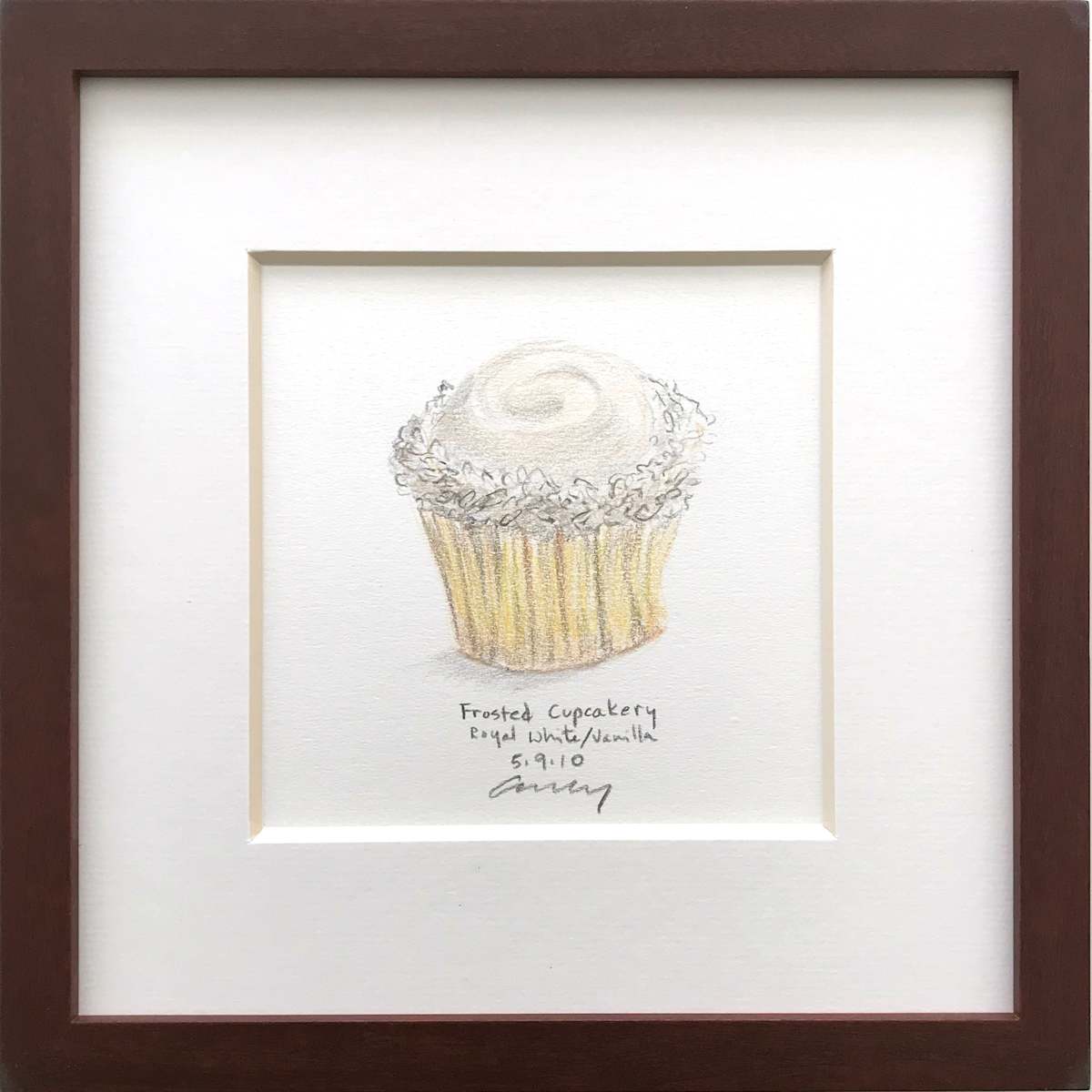 Frosted Royal White Vanilla Cupcake by Anne M Bray 