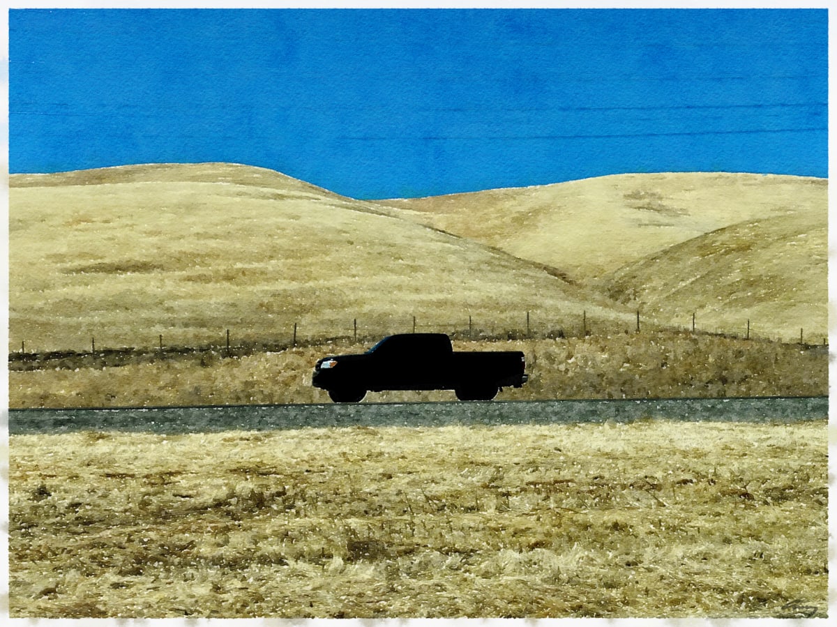 Black Pickup Truck by Anne M Bray 