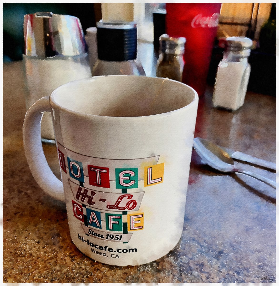 Breakfast at the Hi-Lo Cafe by Anne M Bray 