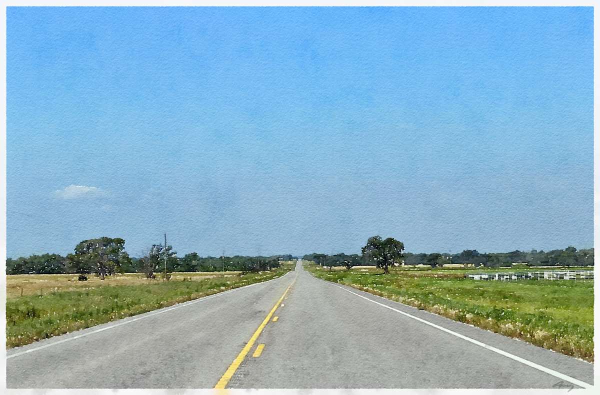 Kansas Highway by Anne M Bray 