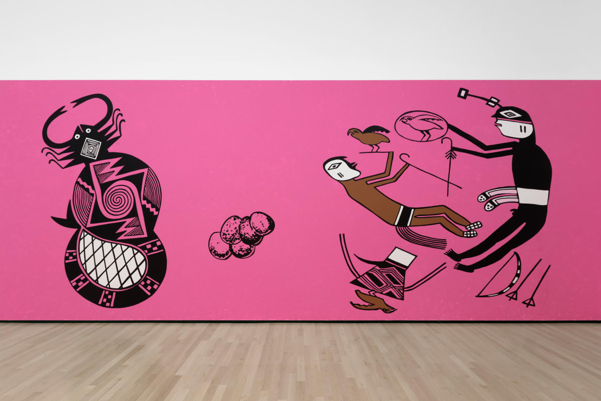 Abriendo Tierra/ Breaking Ground by Celia Álvarez Muñoz  Image: Celia Álvarez Muñoz, Abriendo Tierra/ Breaking Ground, 1991. Painted mural. Photography: Daniel Lang