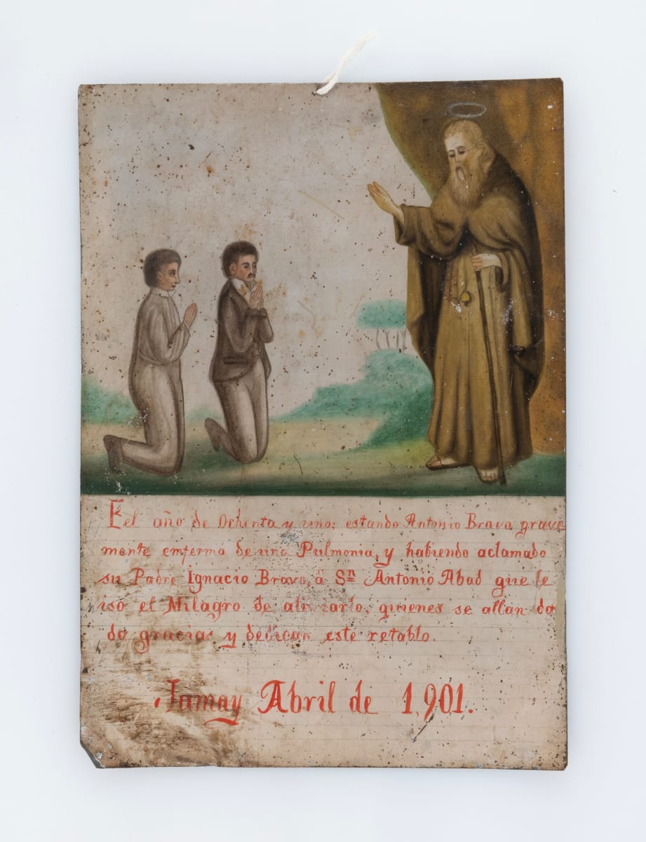 Ex-Voto: San Antonio Abad, Saint Anthony Abbot, 1901 by Unknown 