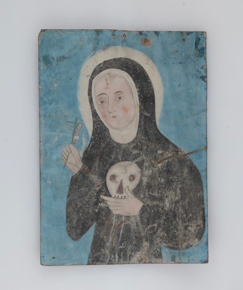 Statue De Sainte Rita De Cascia Peinte à La Main - 20 Cm - Pièce Unique Et Détaillée