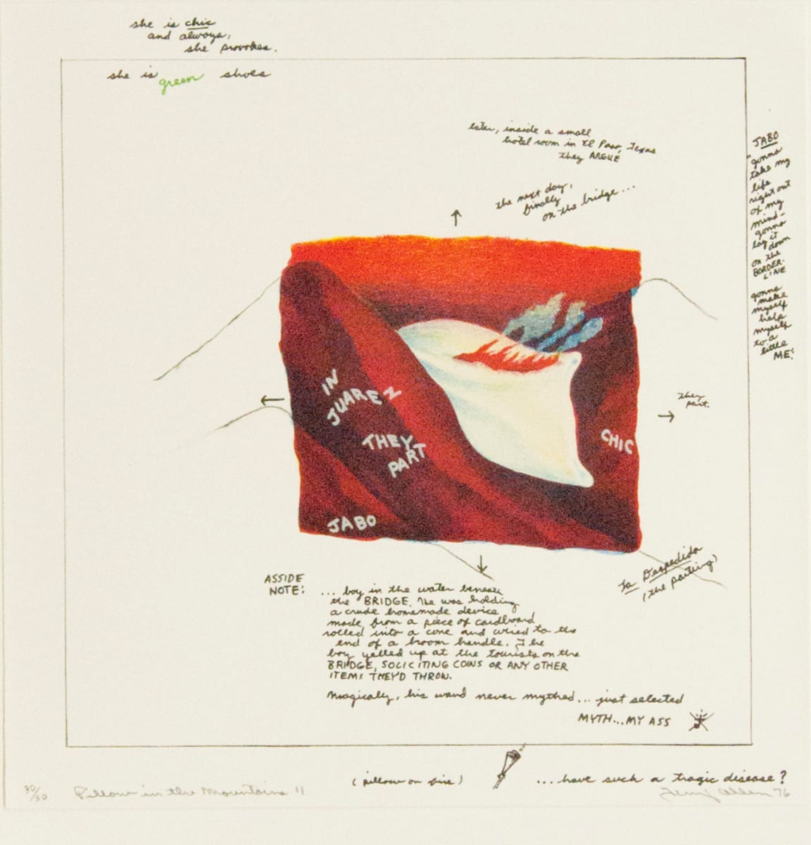 Pillow in the Mountain II by Terry Allen 