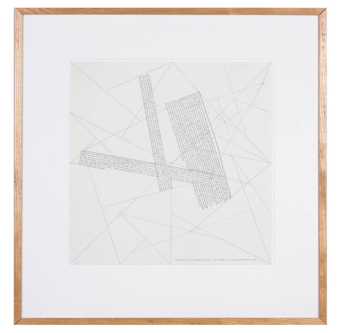 The Location of a Straight Line, a Not-Straight Line and a Broken Line by Sol LeWitt 