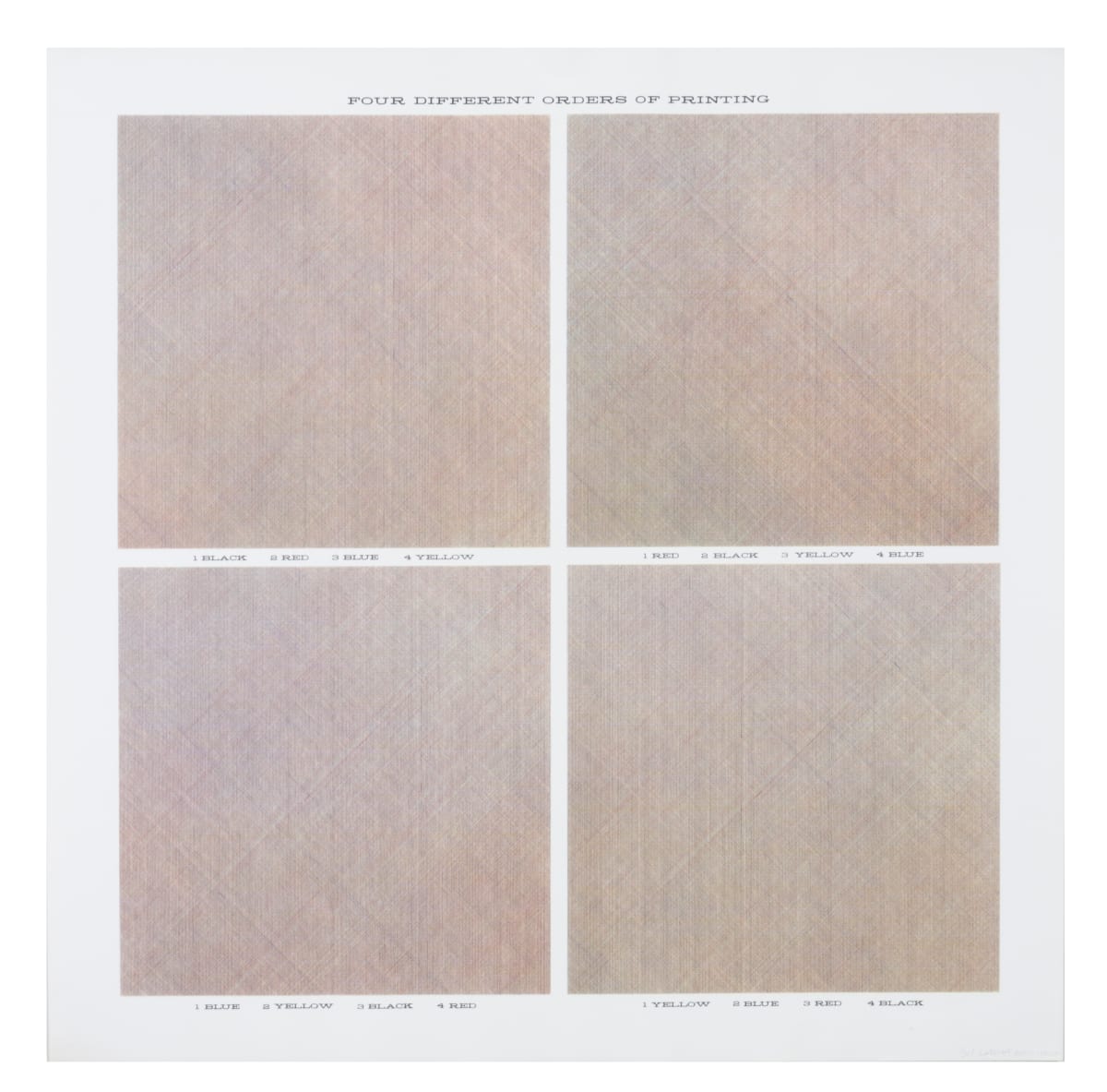 Four Different Orders of Printing by Sol LeWitt 