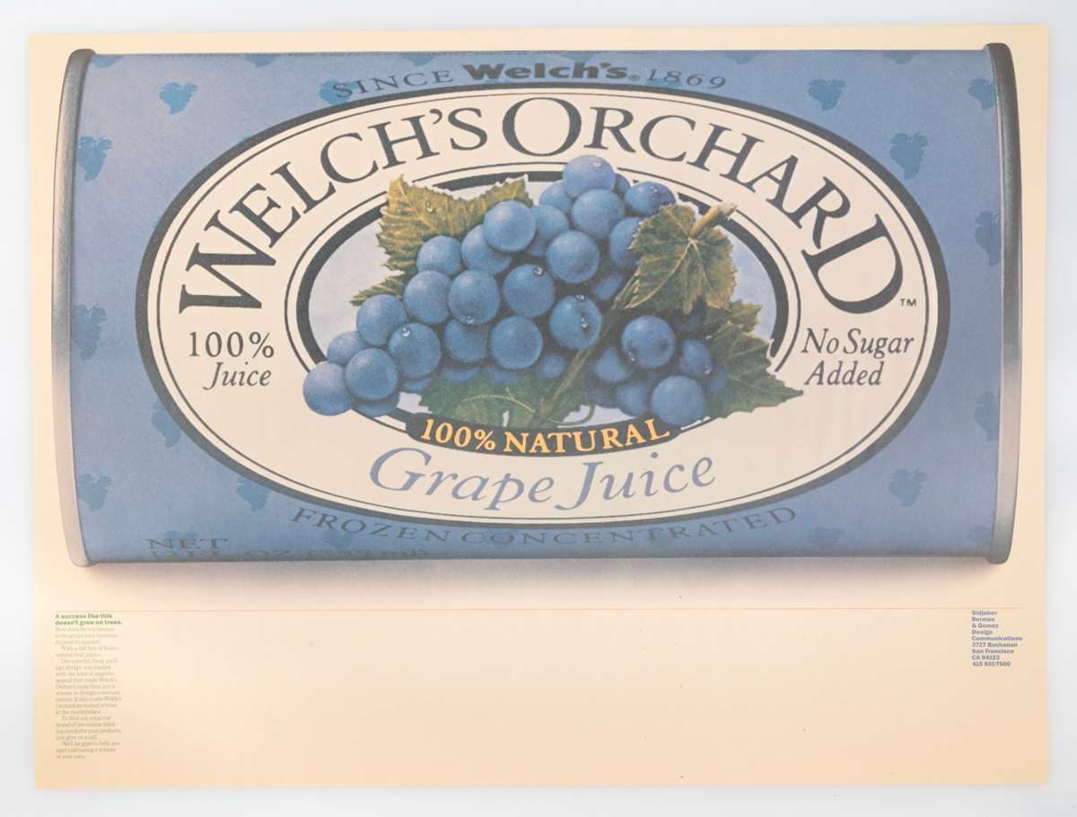 Food Packaging Design- Welch's Orchard Grape Juice by Sidjakov, Berman, Gomez 