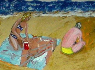 Untitled (Couple on a Beach) by Davis 