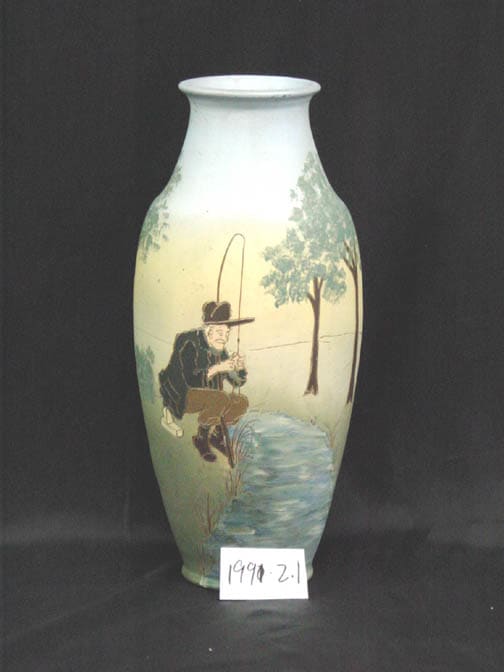 Vase (Man Fishing) by Unknown 