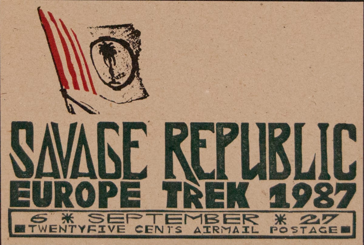 Savage Republic Europe Trek Postcard by Bruce Licher 