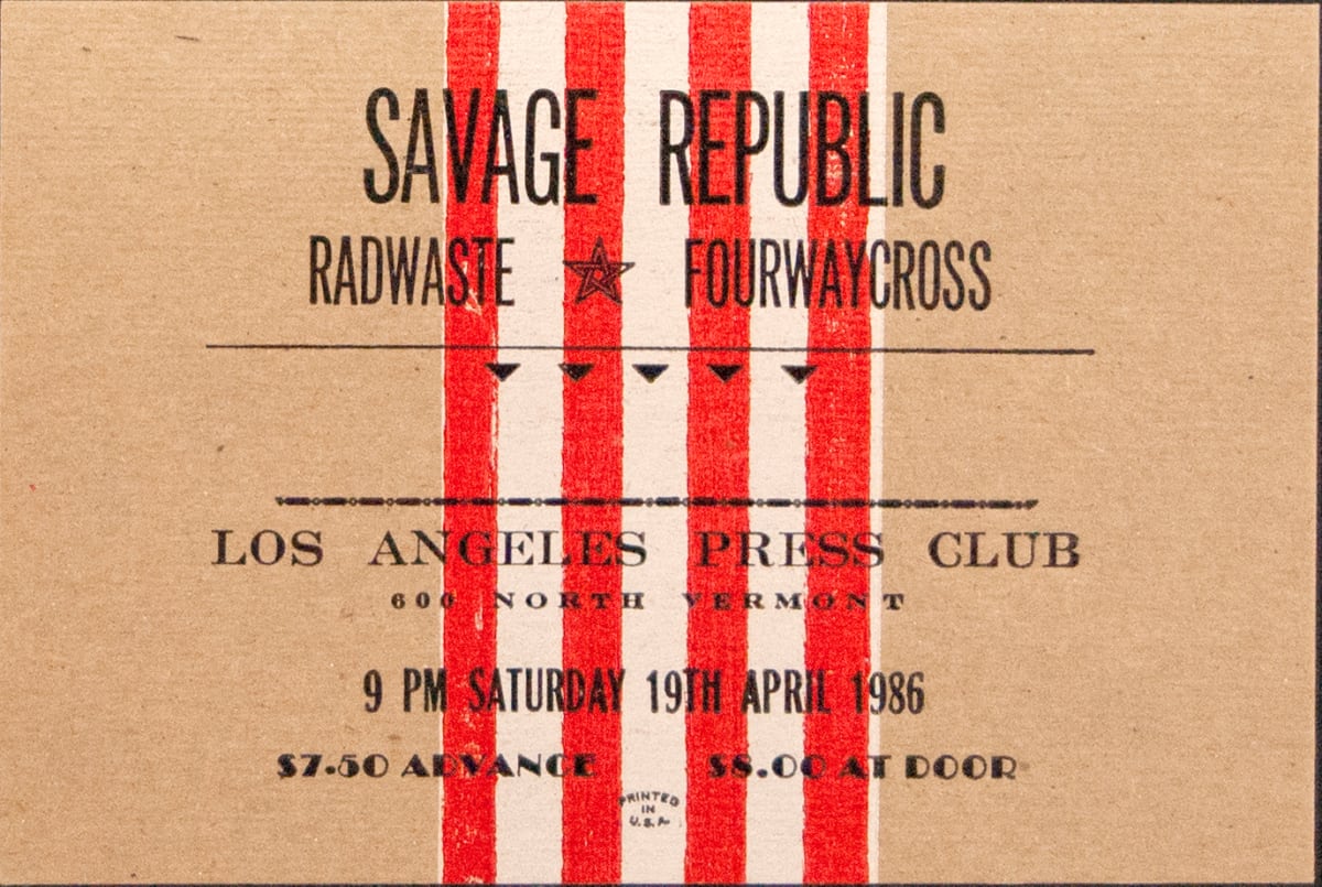 Savage Republic Flyer by Bruce Licher 