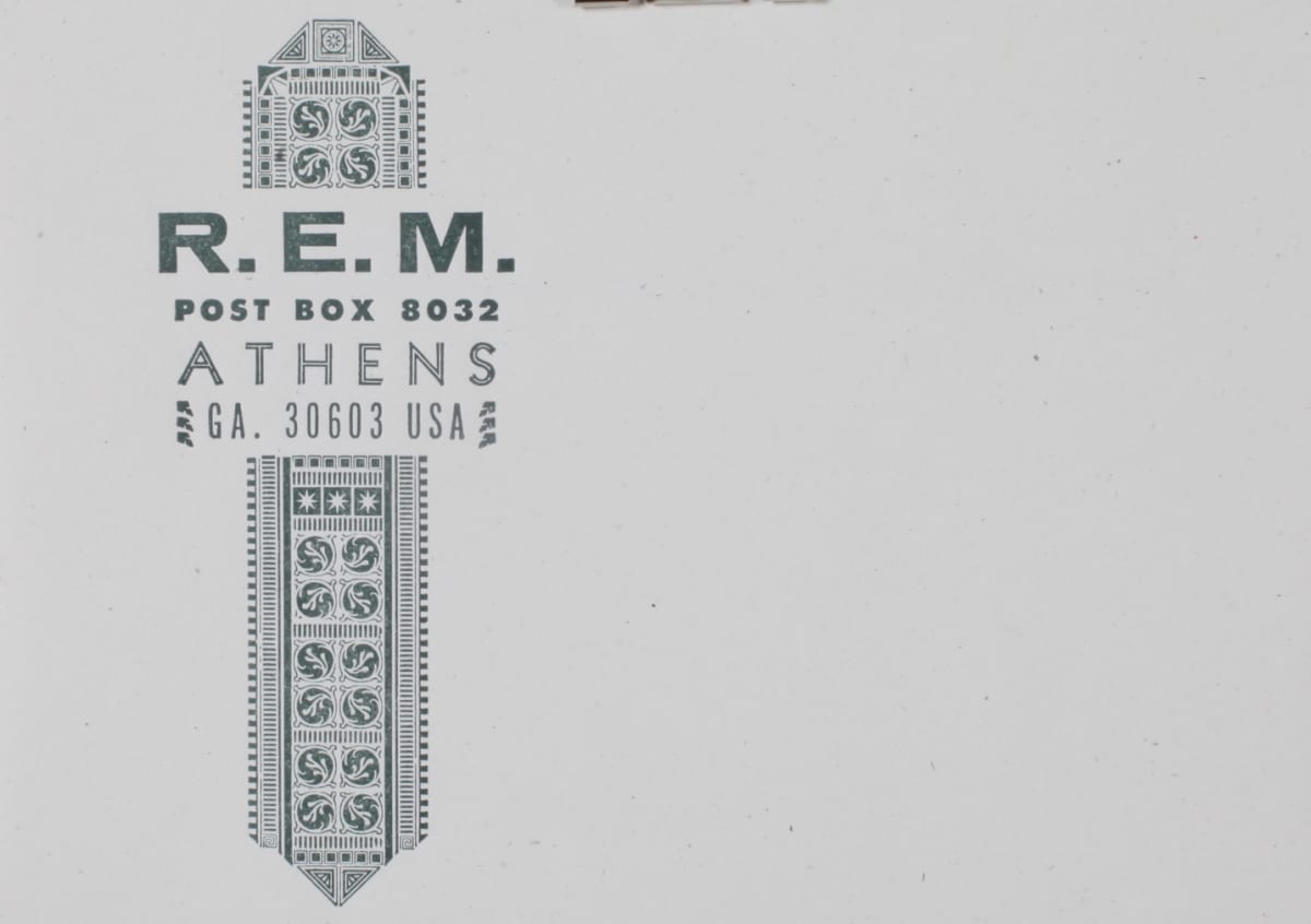 R.E.M envelope by Bruce Licher 
