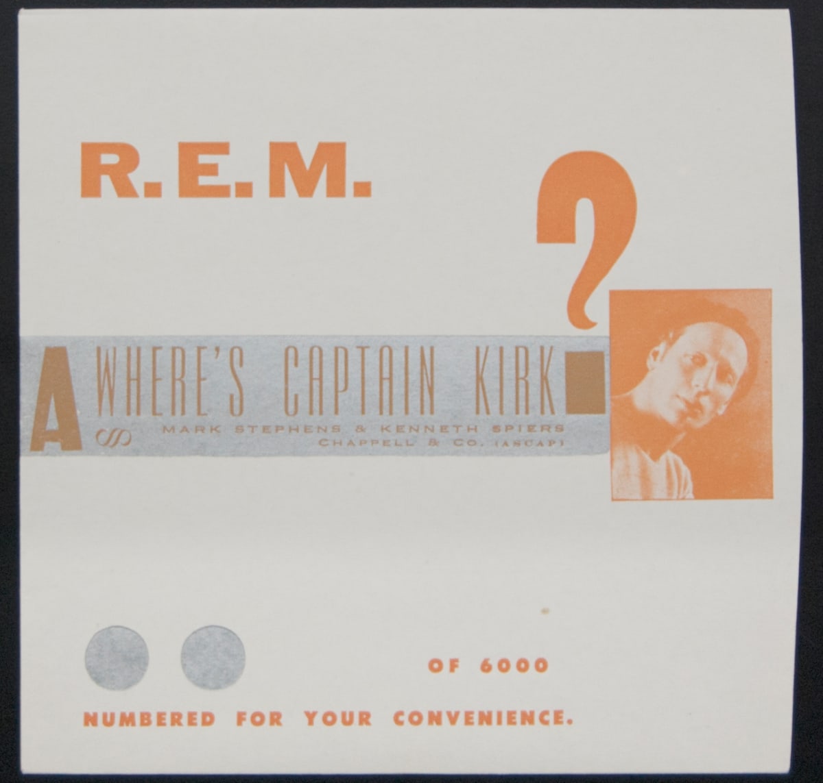 R.E.M- A Where's Captain Kirk (album cover) by Bruce Licher 