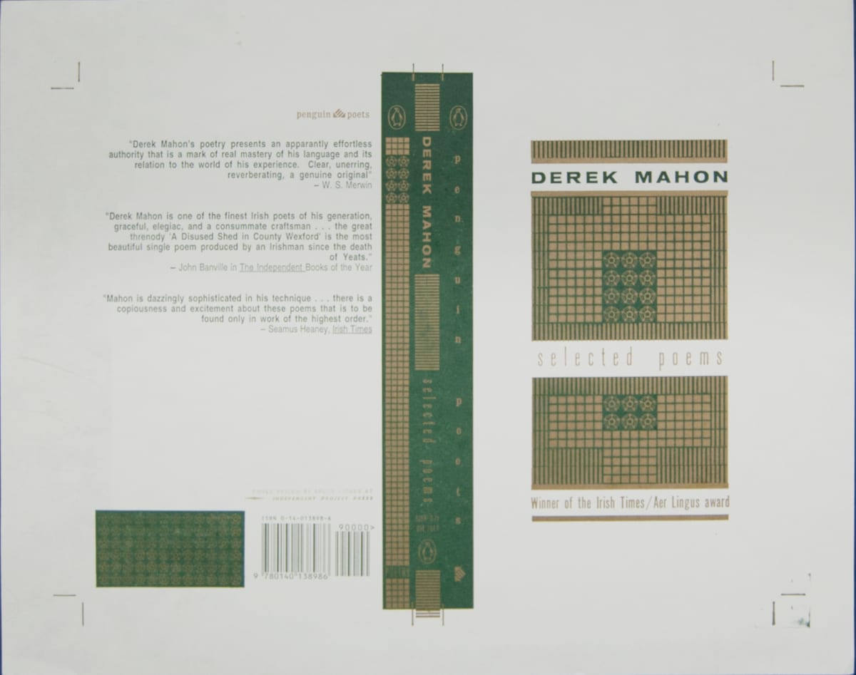 Derek Mahon - Selected Poems (White) by Bruce Licher 