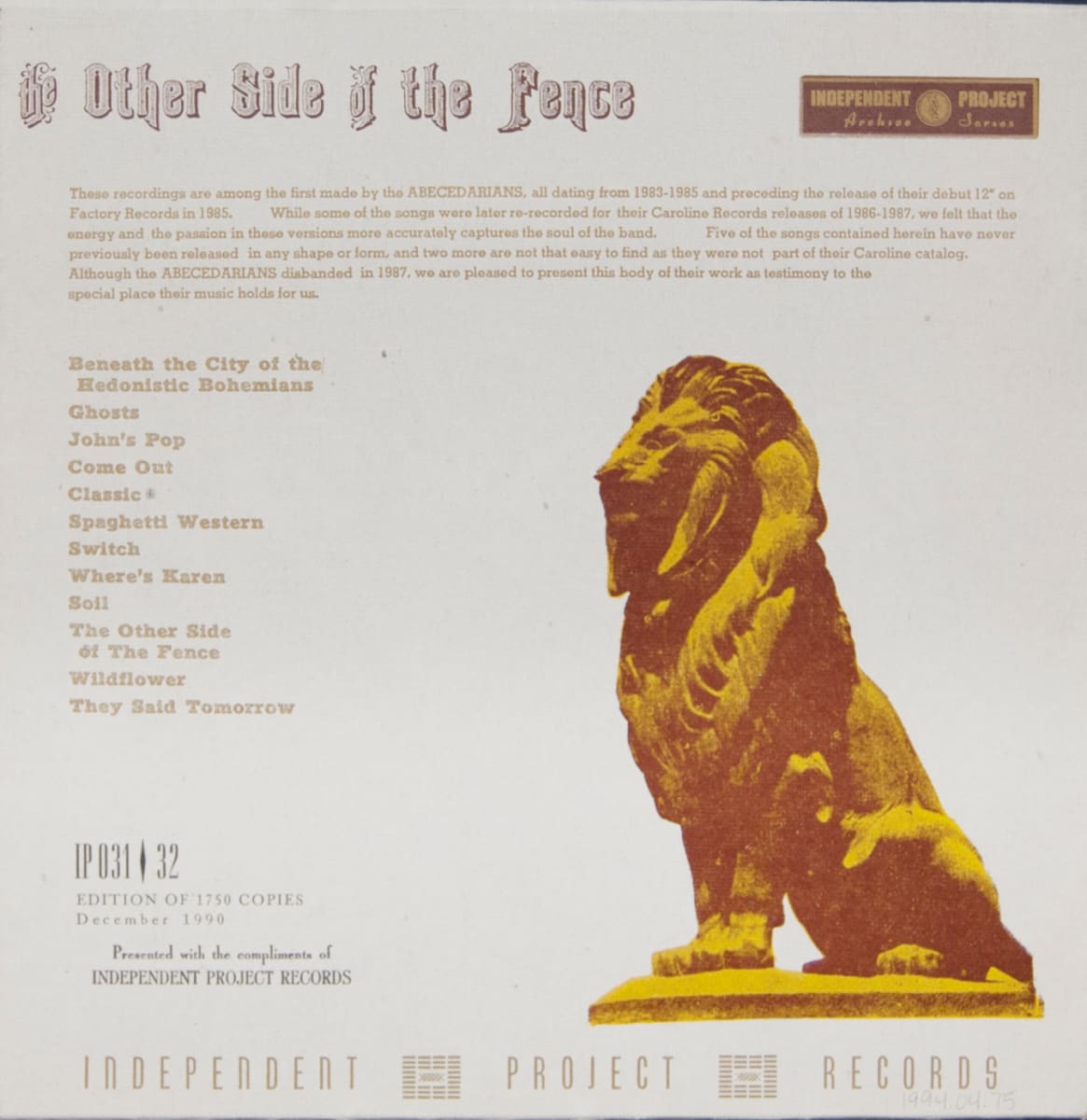 Abecedarians- The Other Side of the Fence by Bruce Licher 