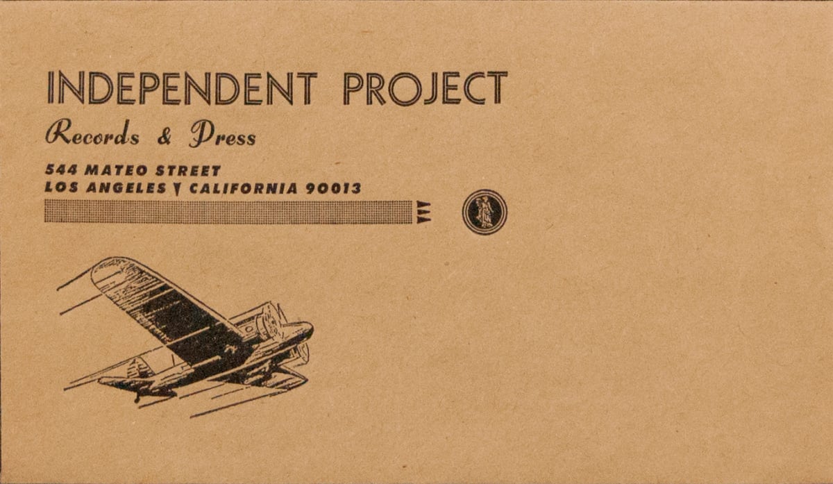 Independent Project Records and Press Envelope by Bruce Licher 