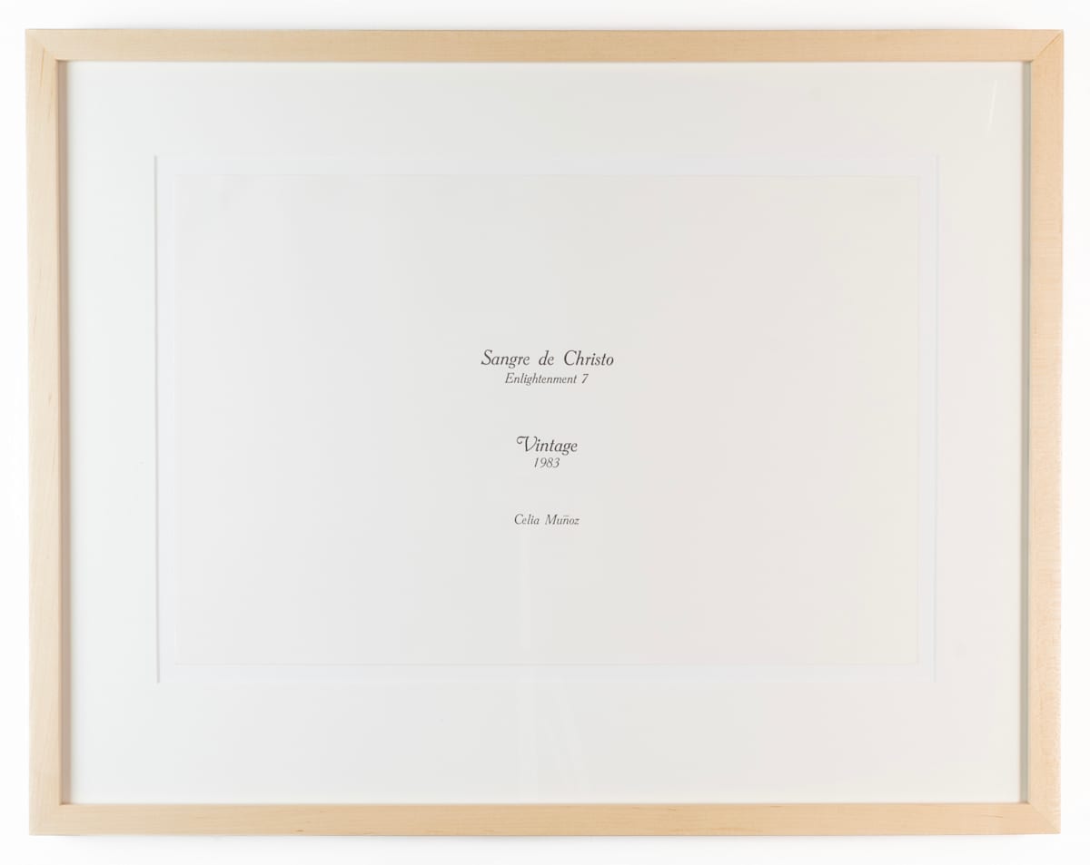 Sangre de Christe- Enlightenment 7 (title piece) by Celia Álvarez Muñoz 