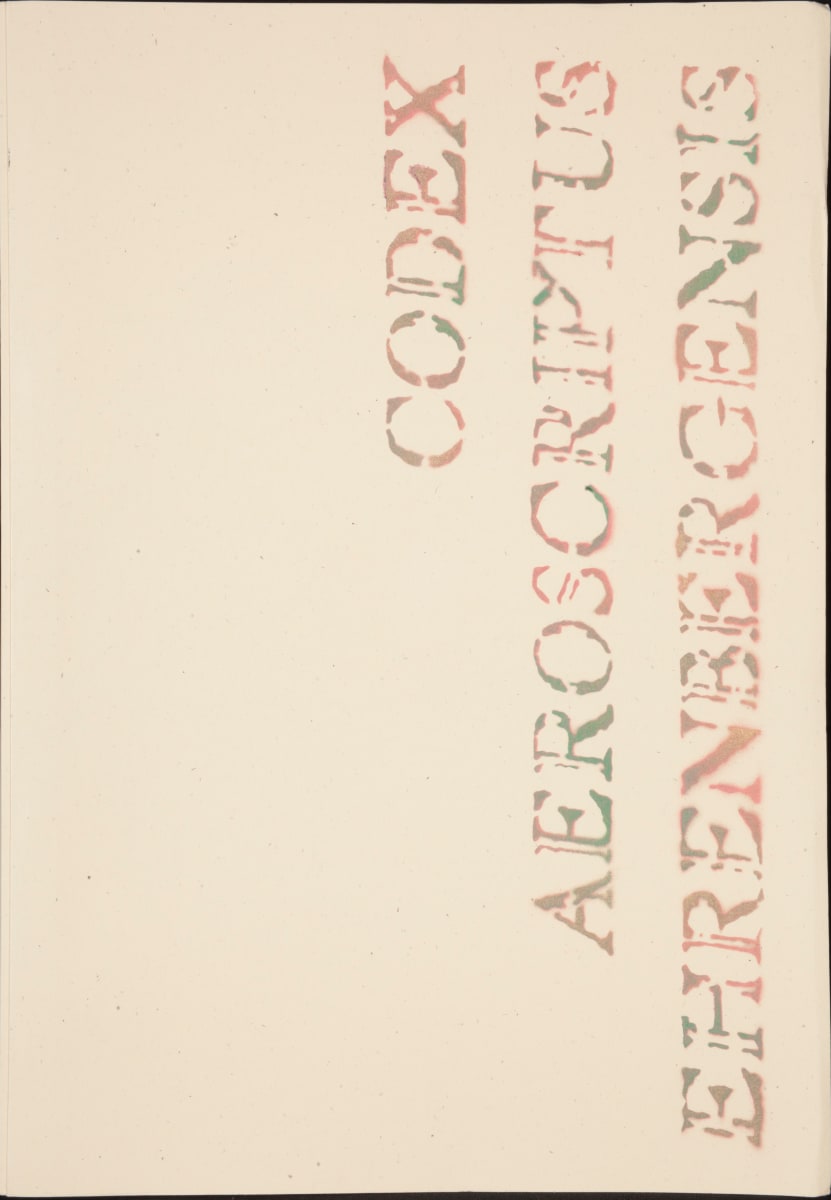 Codex Aeroscriptus Erenbergensis by Felipe Ehrenberg 