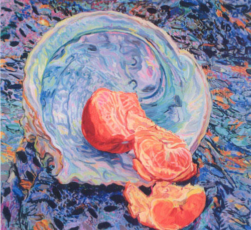 Abalone Shell and Tangerine by Janet Fish 