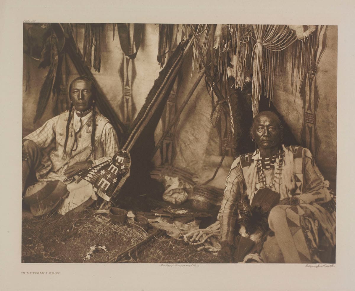 In a Piegan Lodge by Edward Sheriff Curtis 