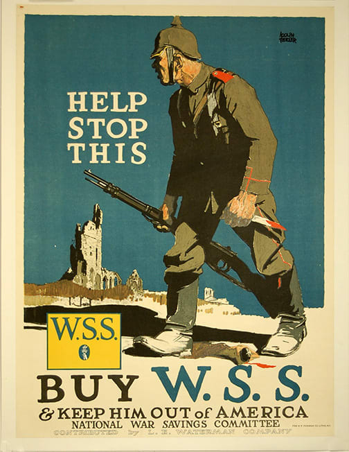 Help Stop this, Buy W.S.S. and Keep Him out of America by Adolph Treidler 