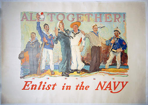 All Together - Enlist in the Navy by Reuterdahl 