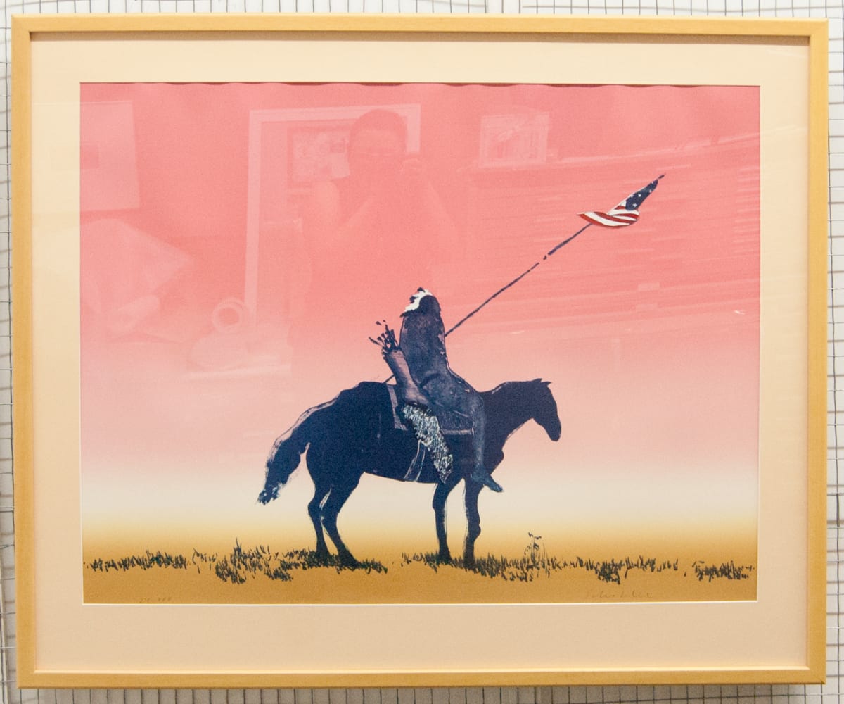 Indian with Flag by Fritz Scholder 