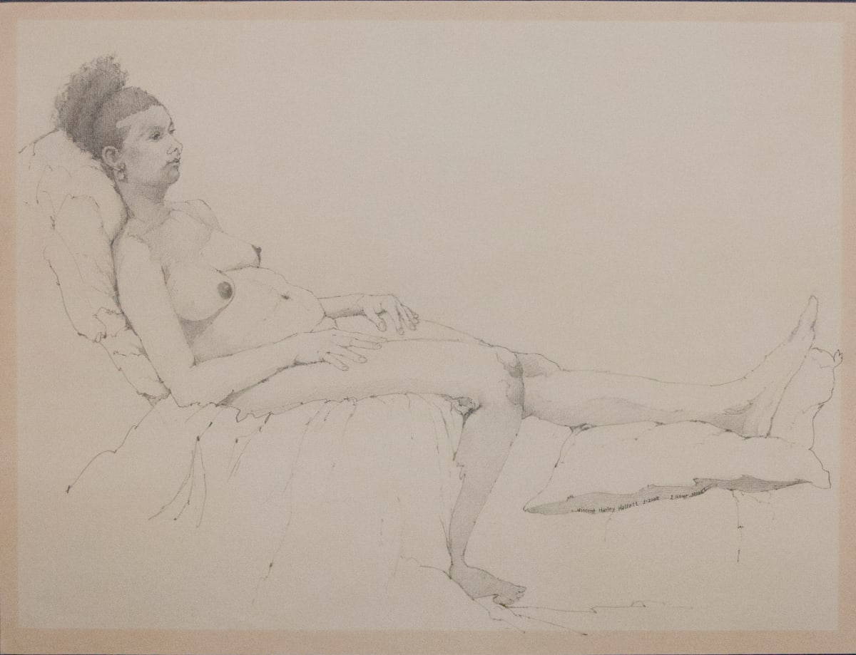 A Figure Portrait (nude) by Vincent Harley Hallett 