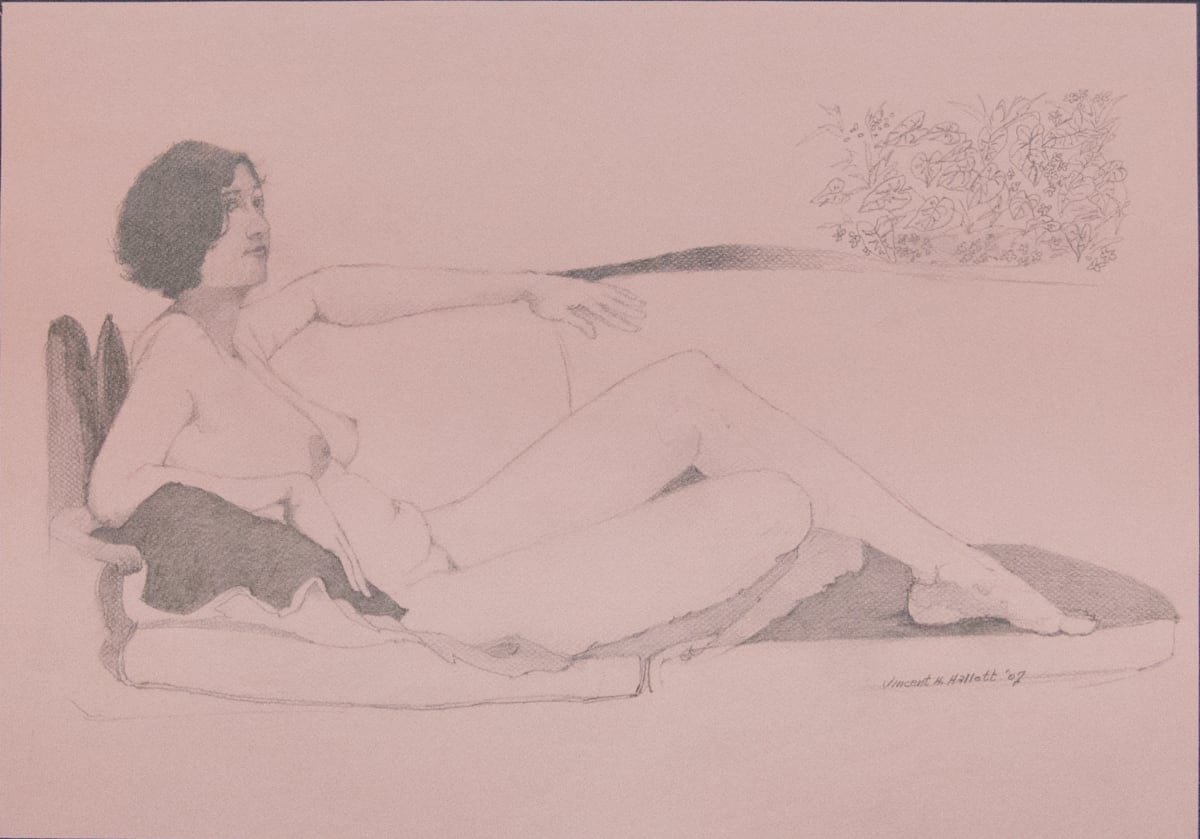 A Figure Portrait Nude by Vincent Harley Hallett 