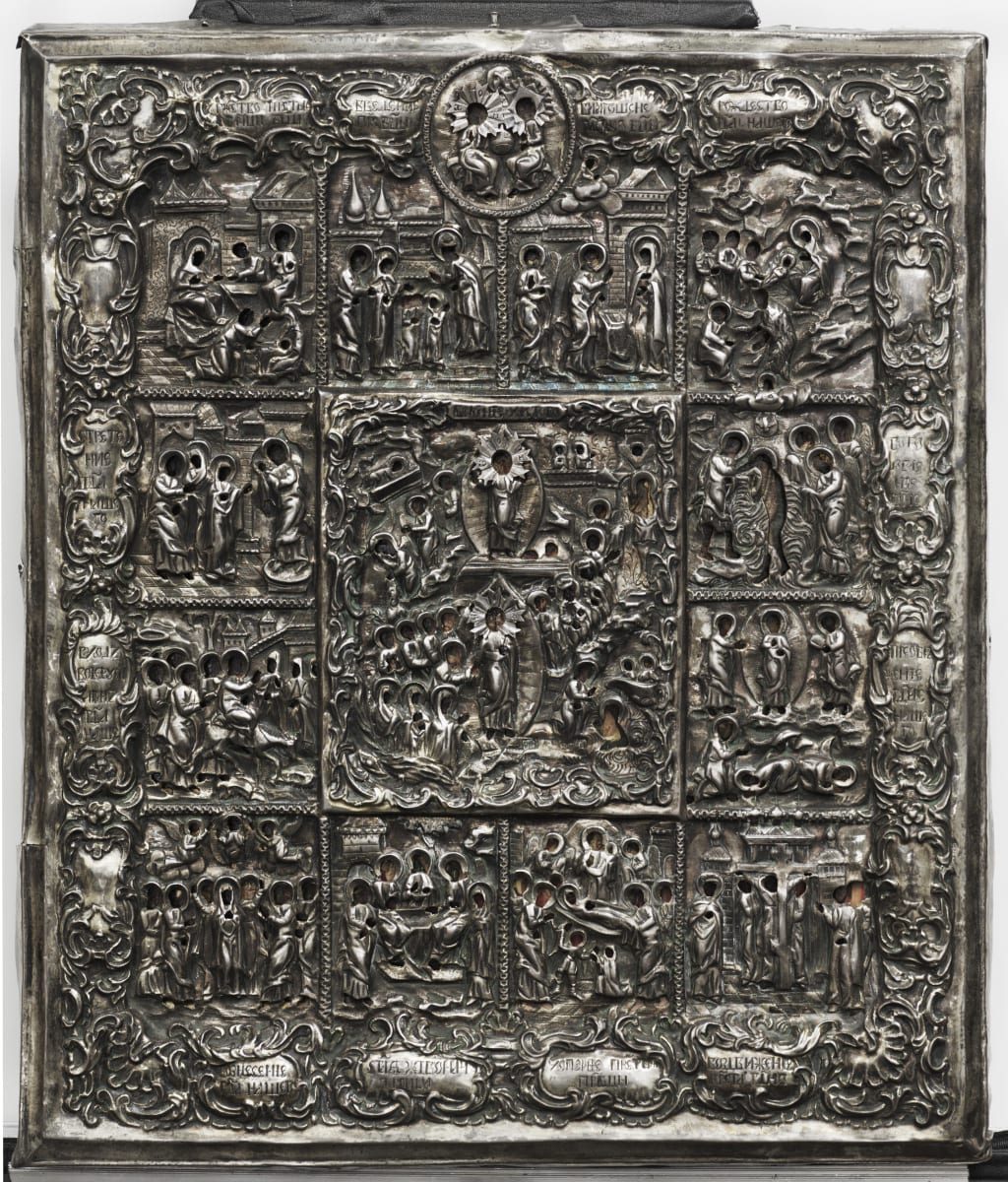 The Resurrection and Descent with Feasts by Anonymous 