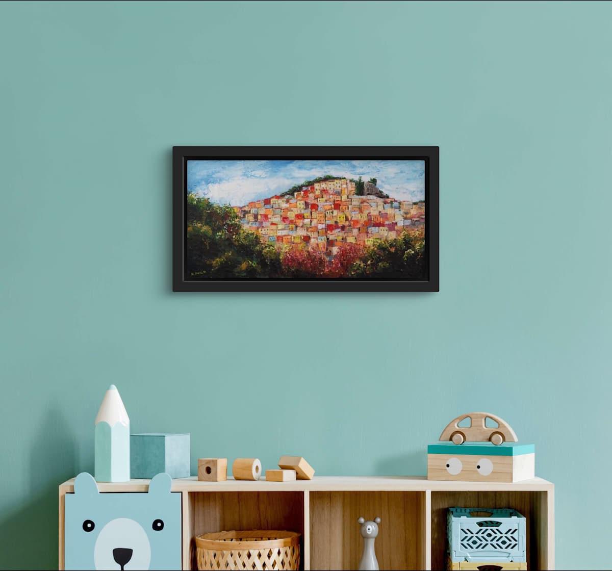 Castelli Romani    (Rocca di Papa) by Heather Philp  Image: “Little boxes on the hillside, little boxes made of ticky tacky, little boxes on the hillside, little boxes all the same. There’s a pink one and a blue one and a green one and a yellow one.”
-Malvina Reynolds