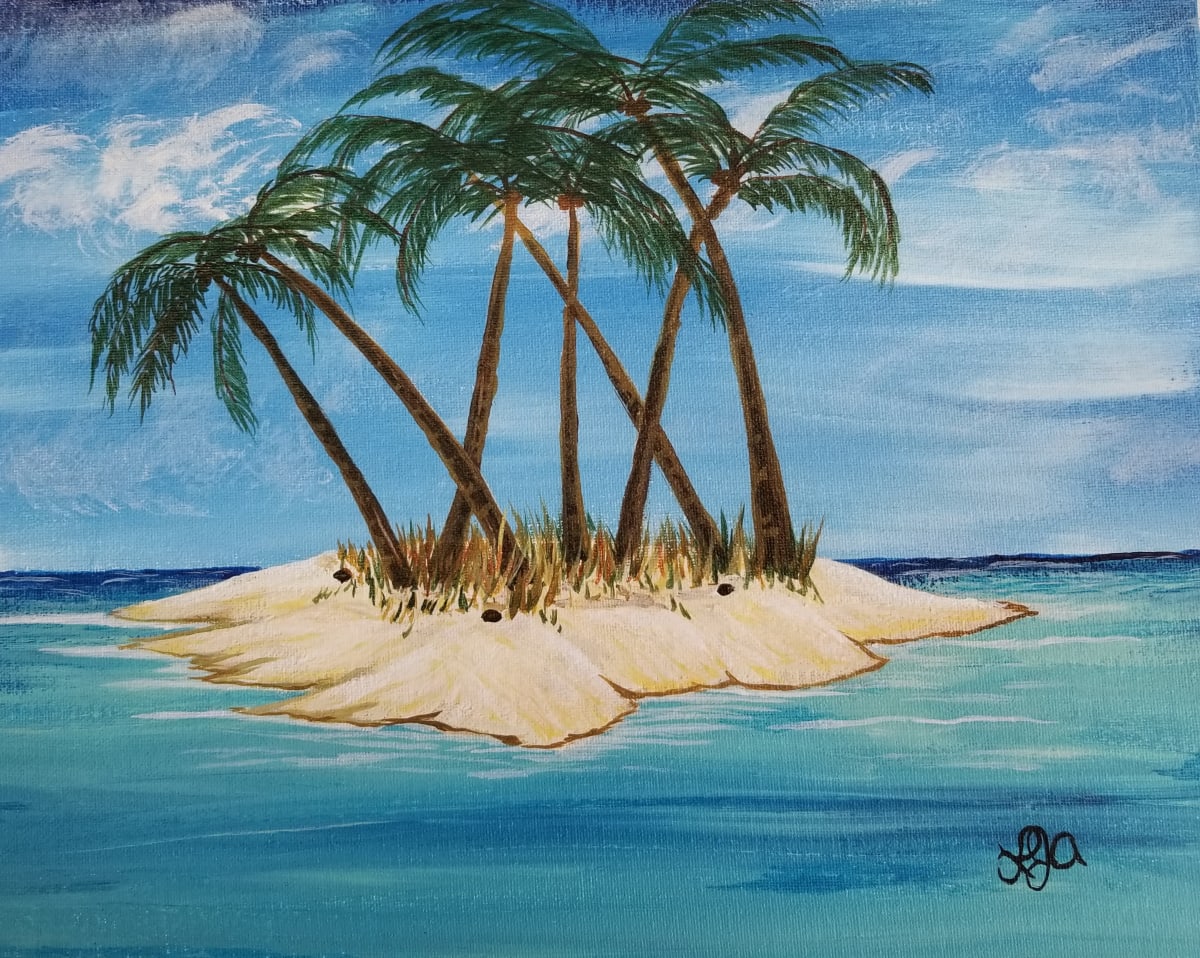 Desert Isle by Larry Alexis the junkart dog 