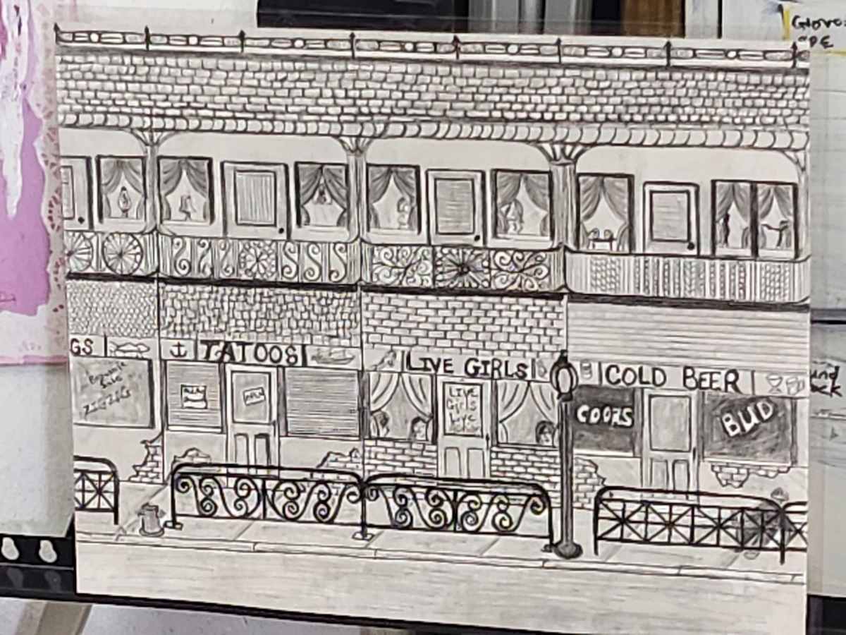 Not Bourbon Street by Larry Alexis the junkart dog 