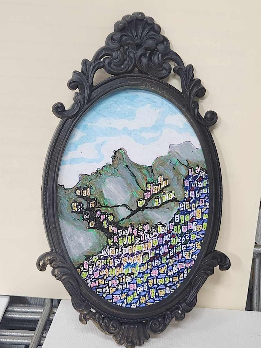 Mountain Village by Larry Alexis the junkart dog 