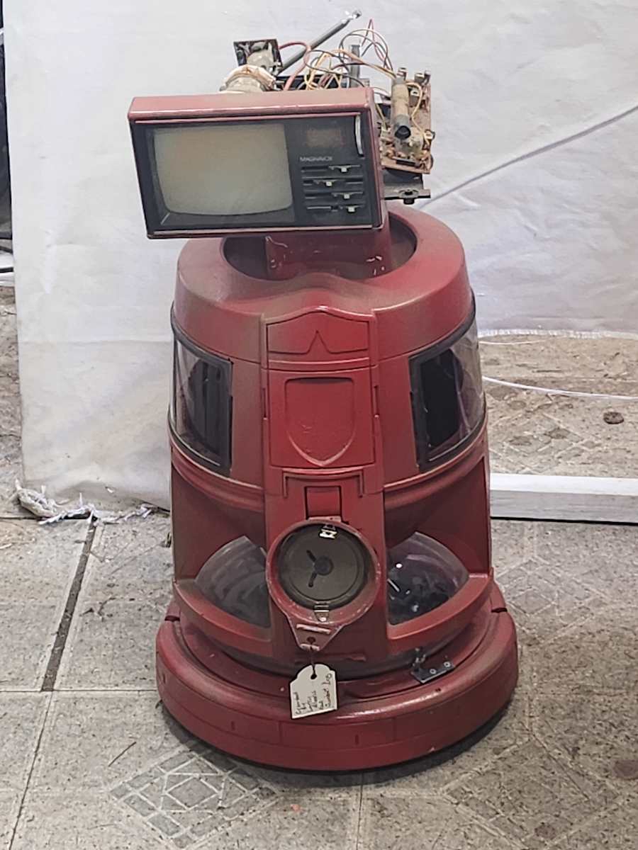 Red Robot by Larry Alexis the junkart dog 