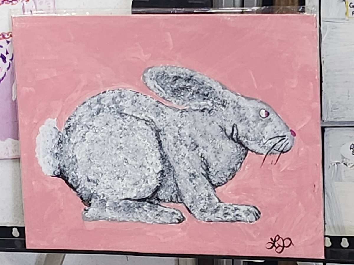 Bunny by Larry Alexis the junkart dog 