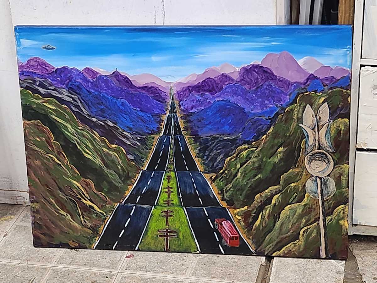 Communication Highway by Larry Alexis the junkart dog 