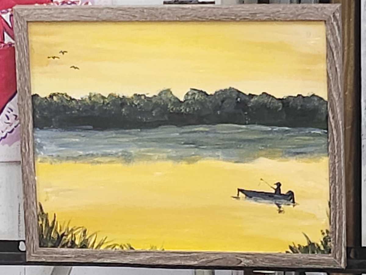 On Golden Pond by Larry Alexis the junkart dog 