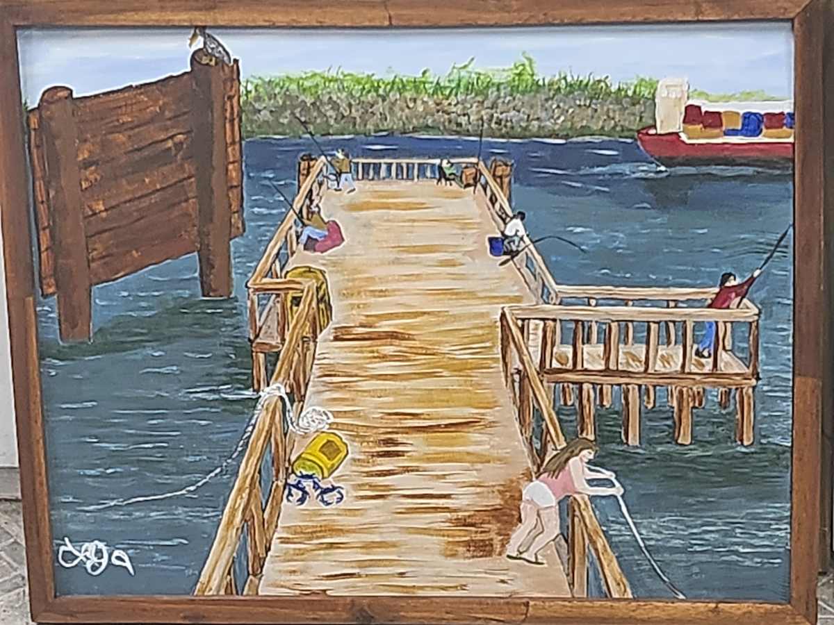 Riverfront Harmony by Larry Alexis the junkart dog 