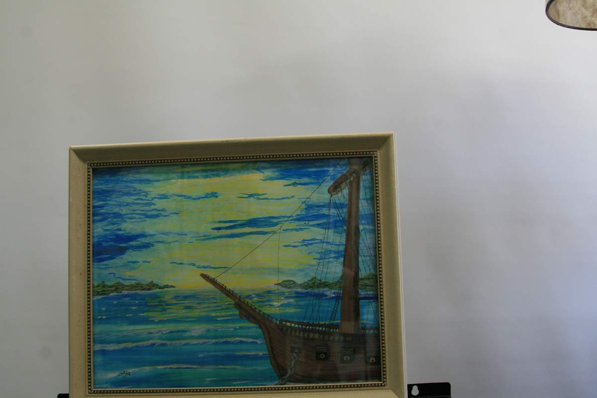 Ship at Sea by Larry Alexis the junkart dog 