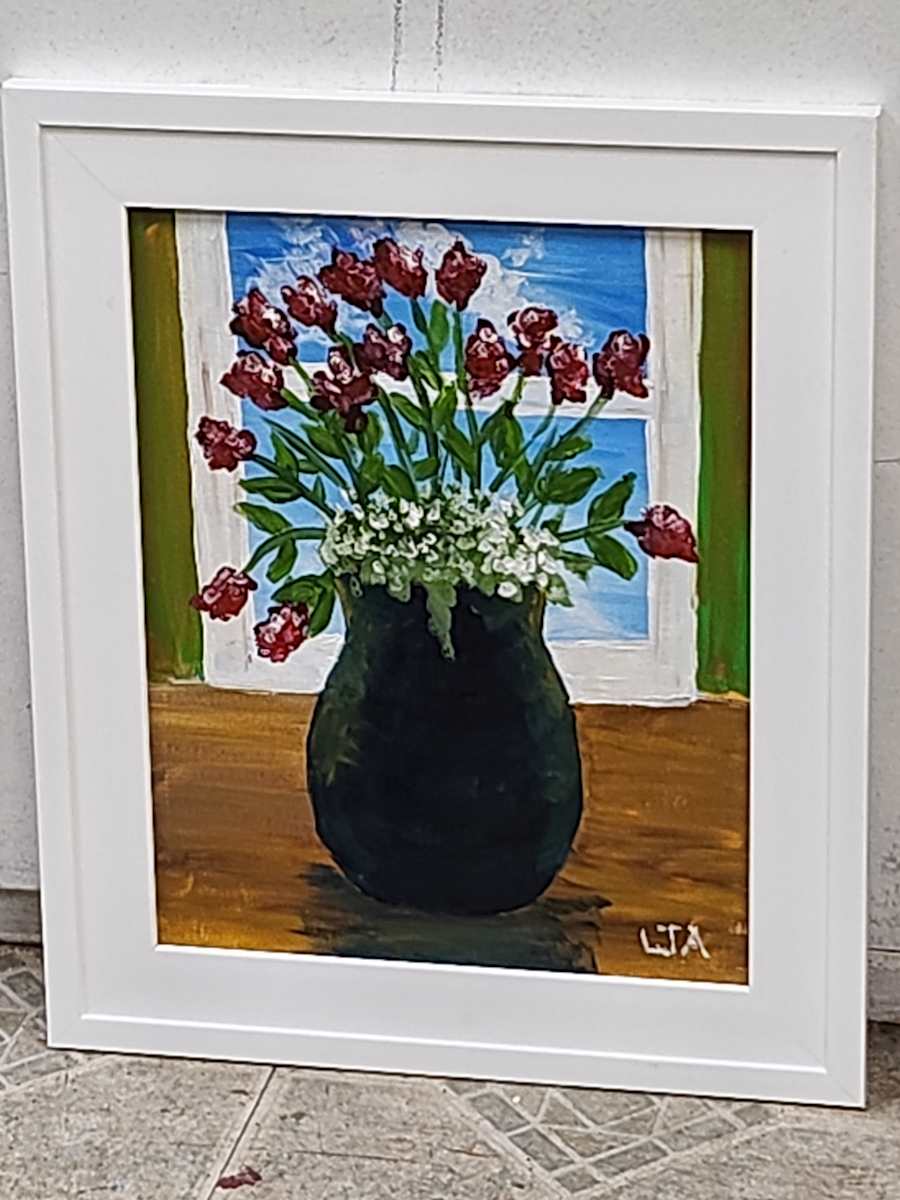 Vase in a Window by Larry Alexis the junkart dog, Image 1.