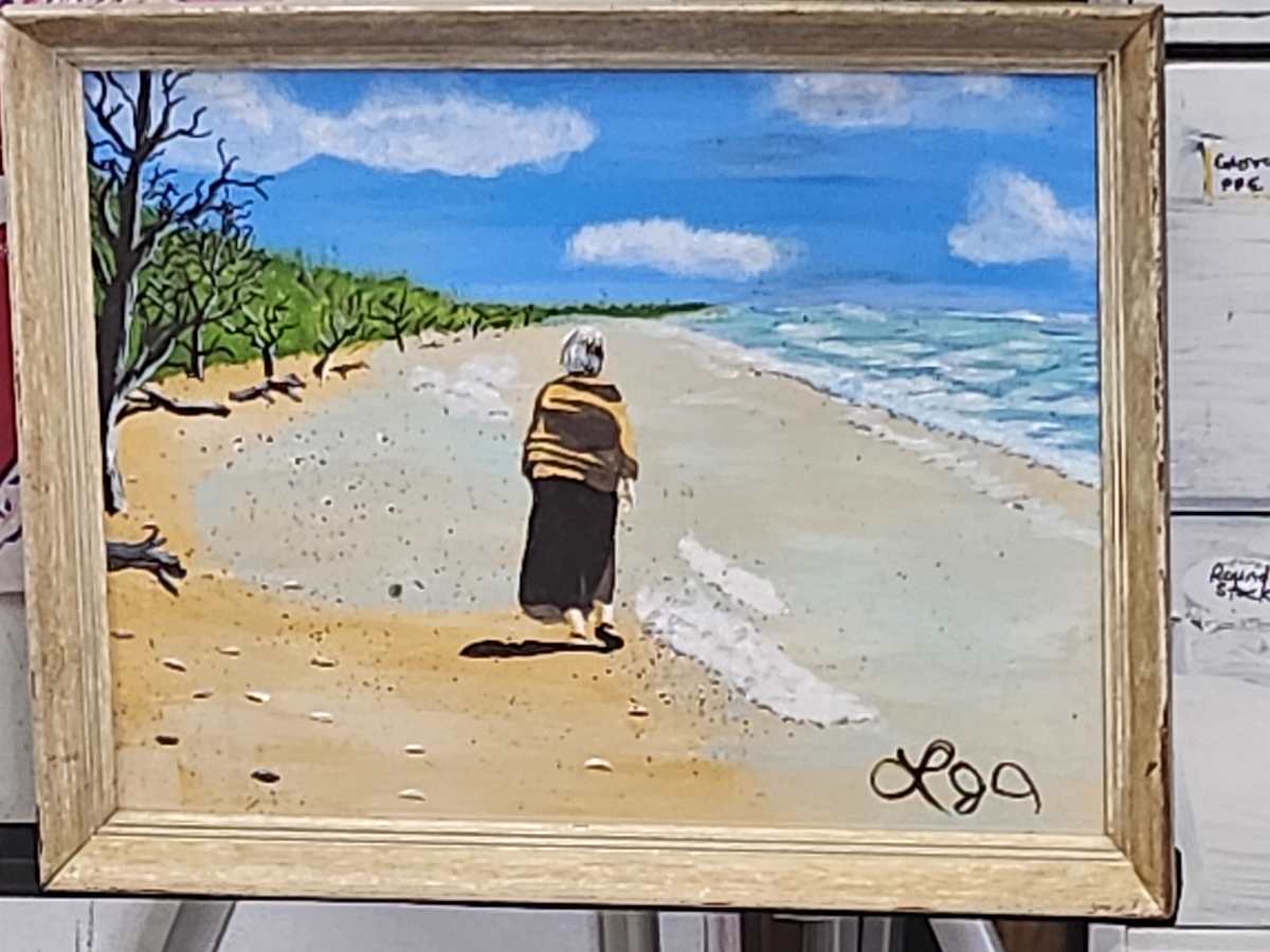 Walk on the Beach by Larry Alexis the junkart dog 