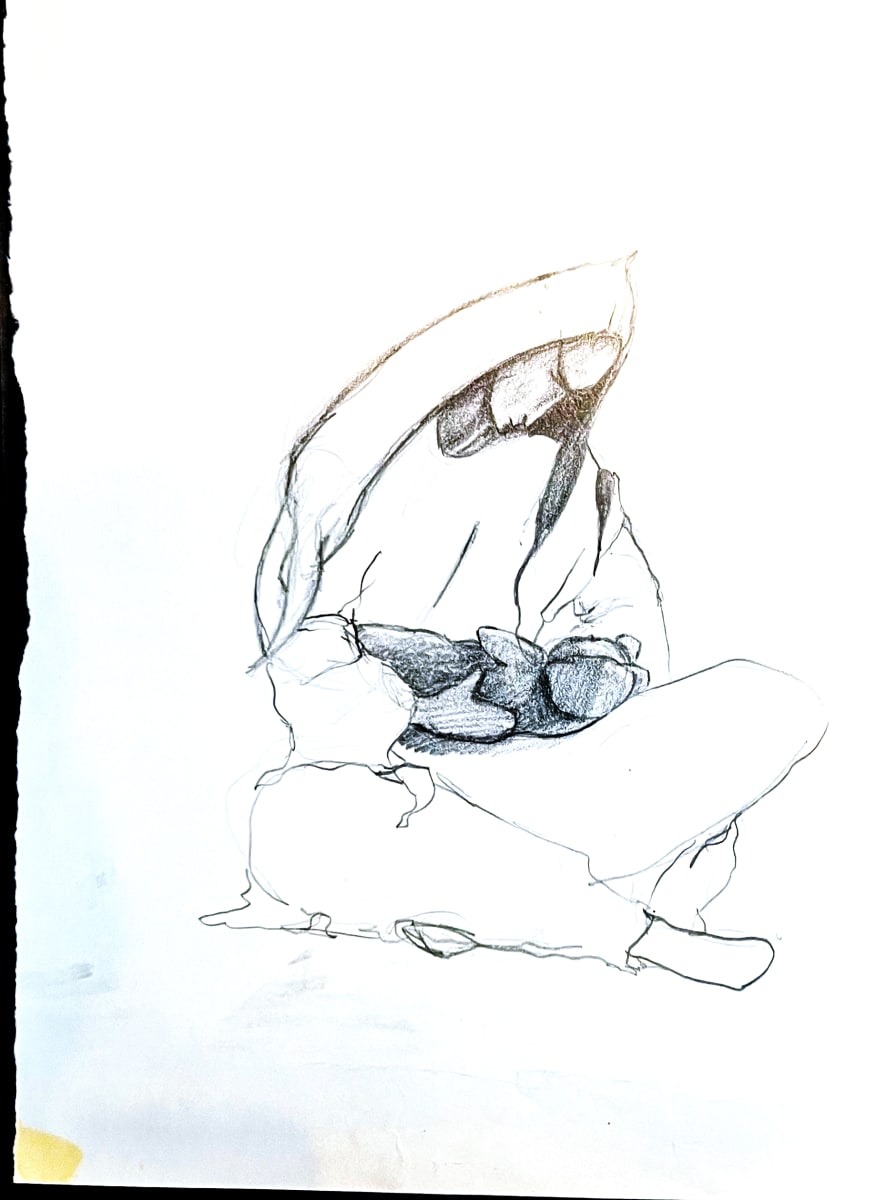 Untitled (woman and child) - $75 Take Home $40 by Kathy Skerritt 