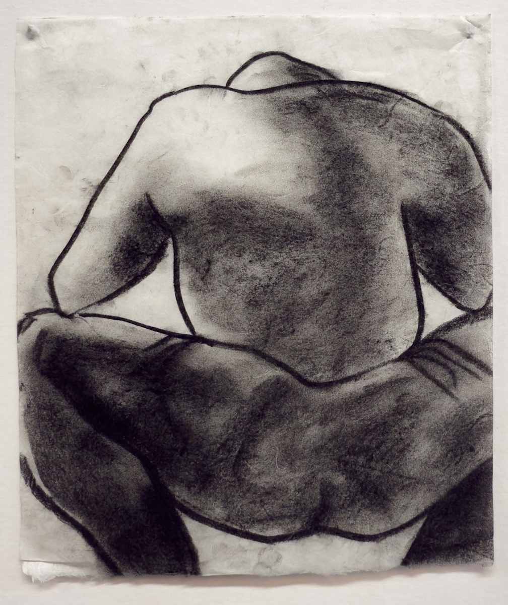 Untitled (squatting figure) by Kathy Skerritt, Image 1.