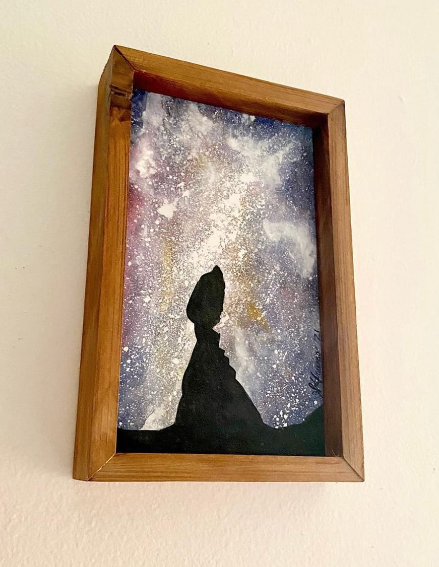 Balanced Rock #1 by Sarah Graves  Image: Watercolor, mounted and waxed in custom cedar frame