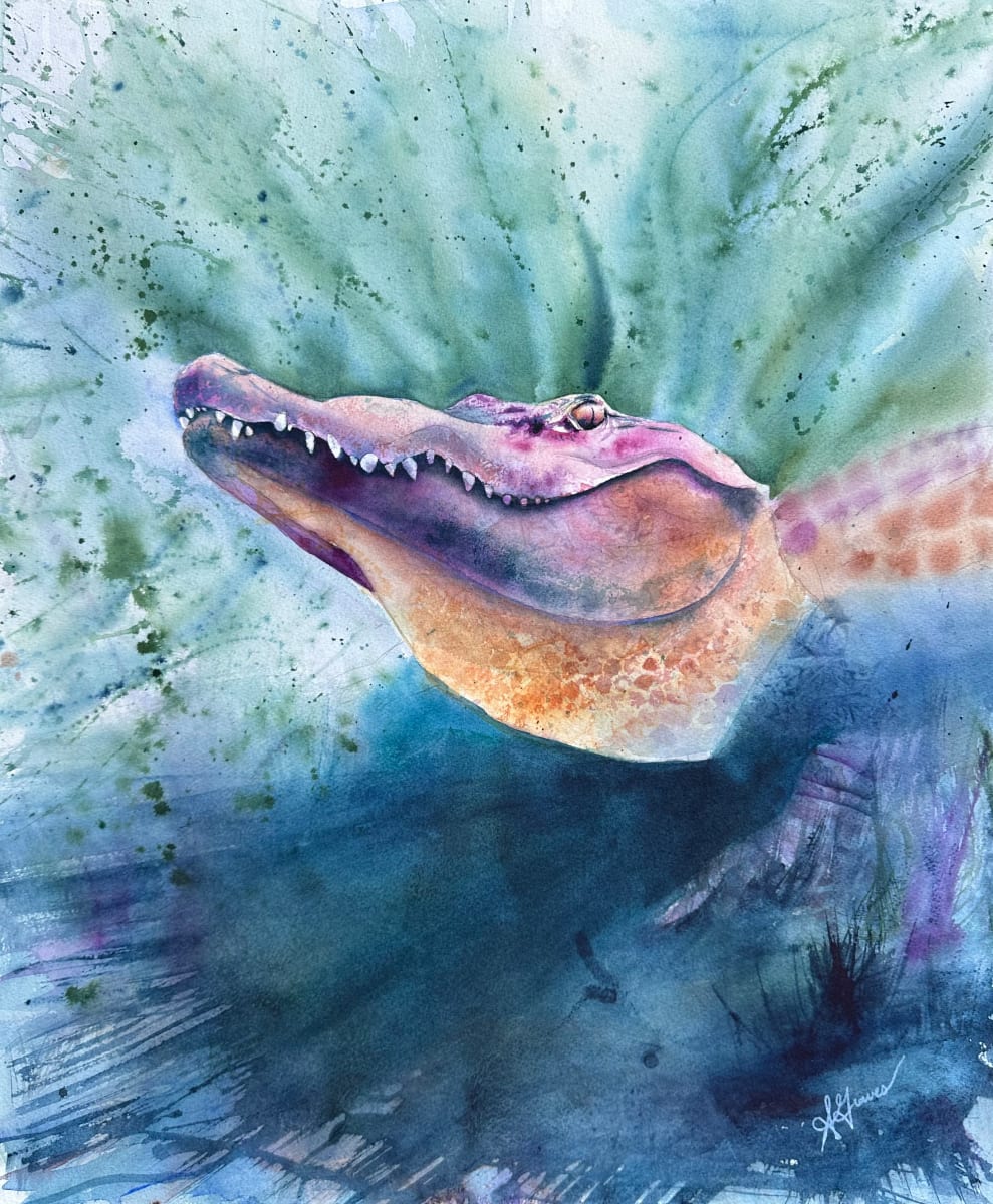 Snaggletooth Superstar by Sarah Graves  Image: Mounted to birch panel with wax coat