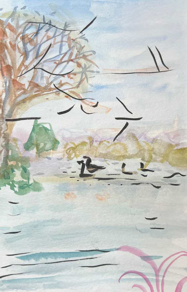 Geese at peace by Alice Eckles 