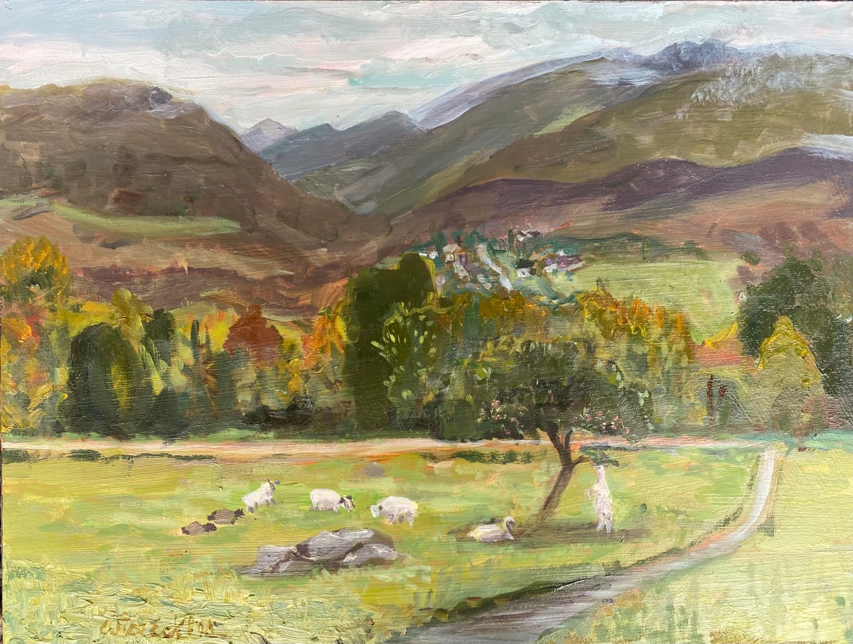 Sheep in the valley by Alice Eckles 